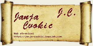 Janja Čvokić vizit kartica